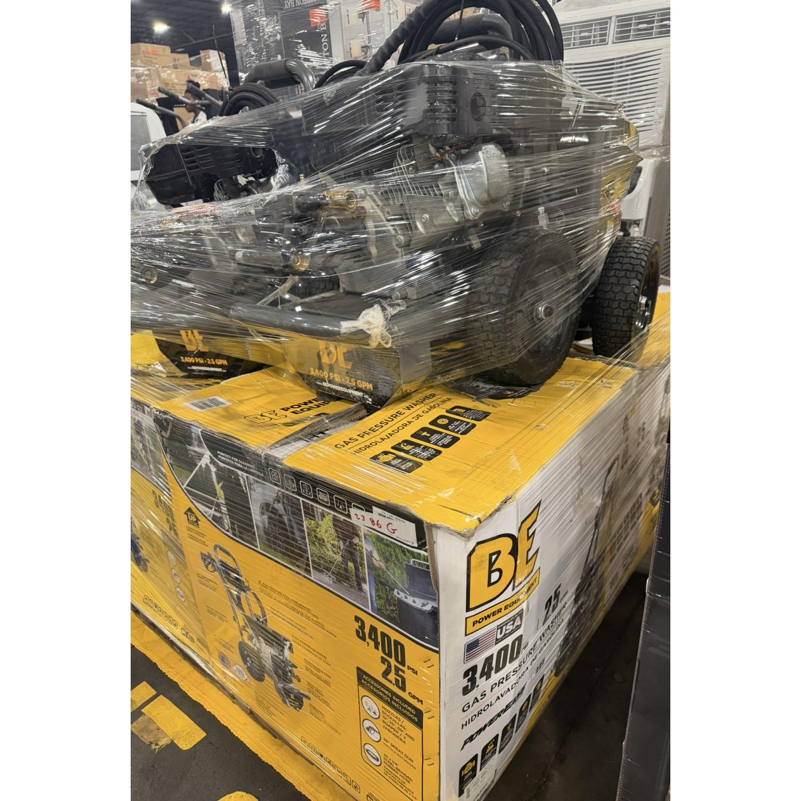Pressure Washers 3400 PSI QTY 8 P/PALLET