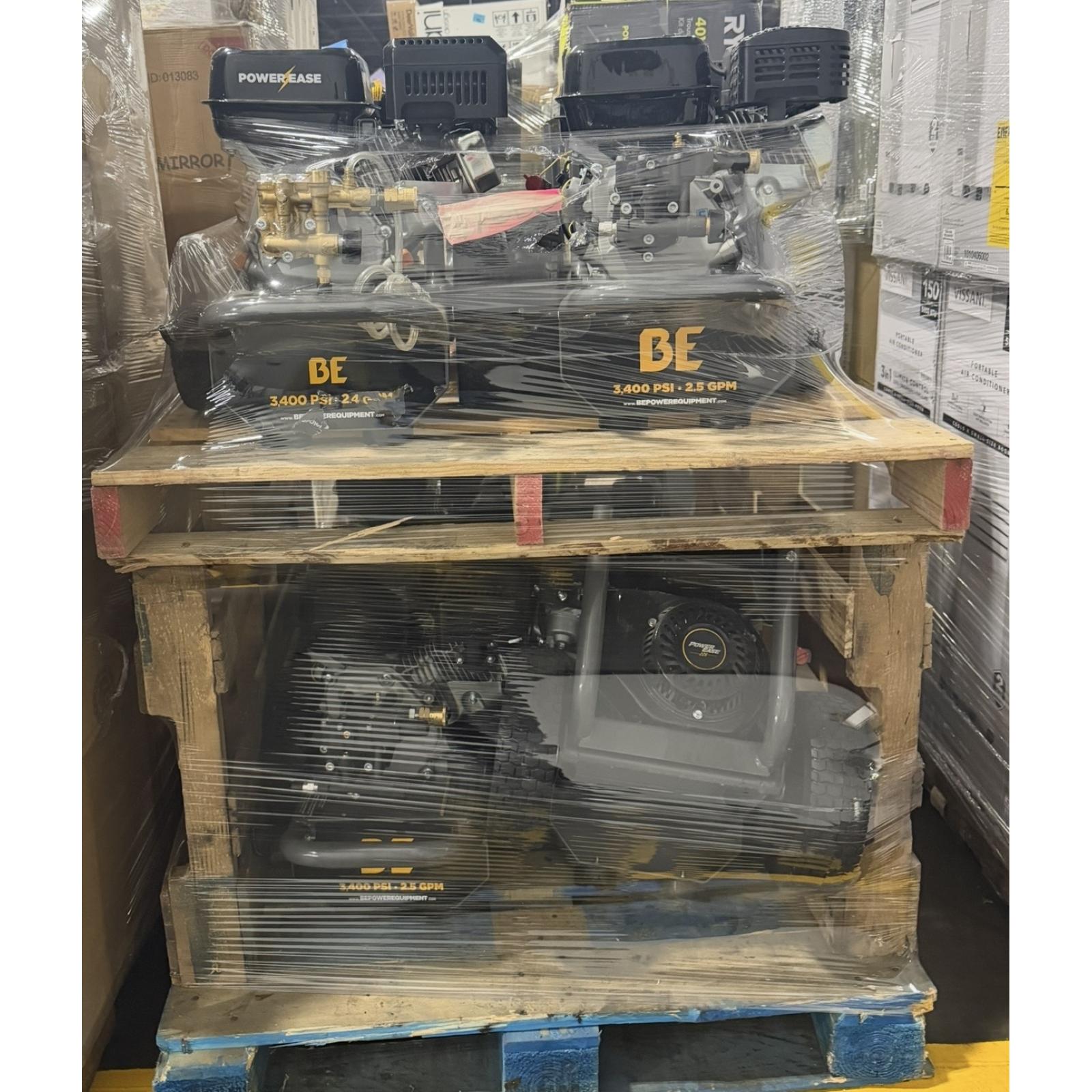 Pressure Washers 3400 PSI QTY 8 P/PALLET
