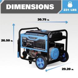 Springtown Location- NEW Pulsar 13,000/10,000 -Watt Dual-Fuel Gasoline & Propane w/ Push to Start Portable Home Generator