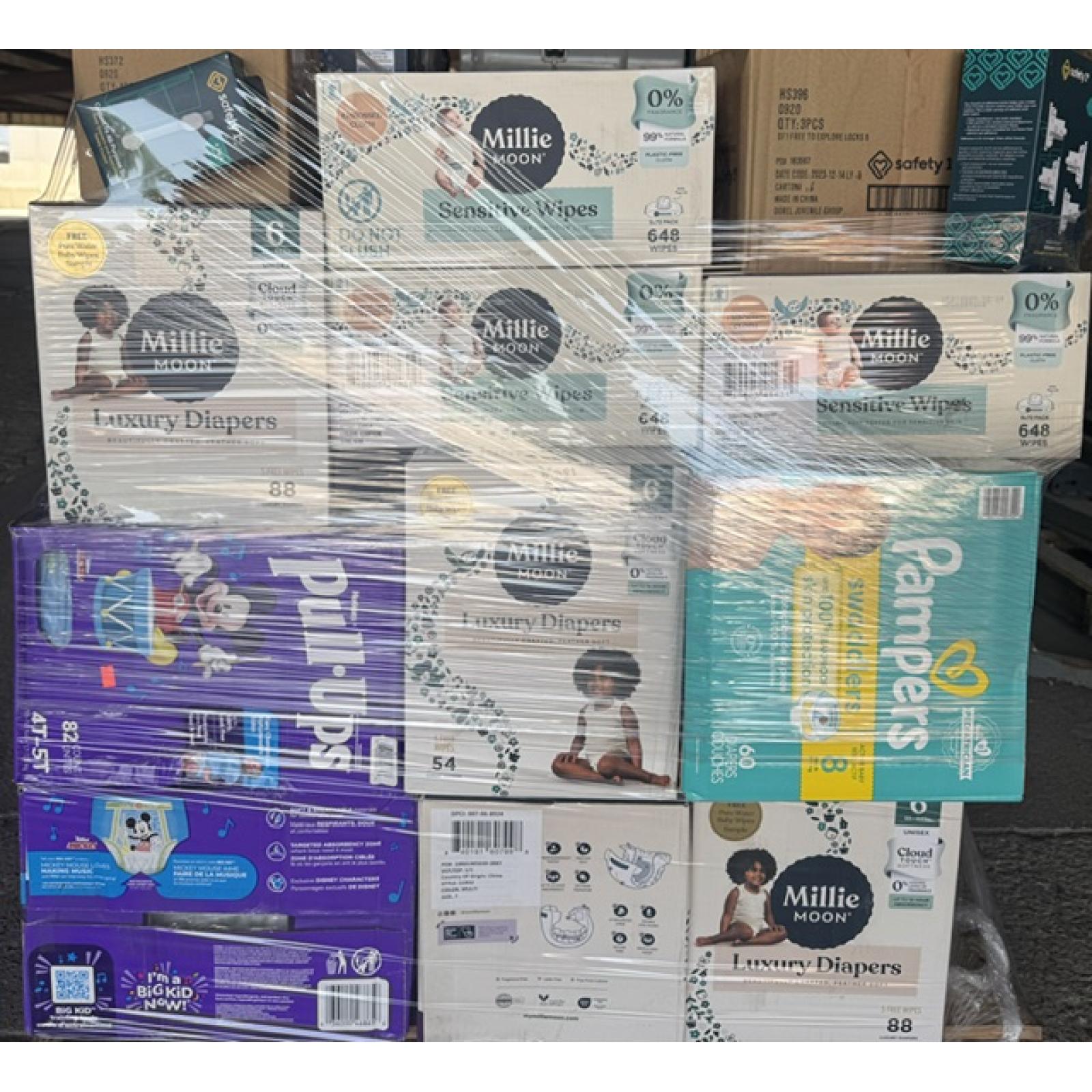 Springtown- Mixed Baby Pallet- Car Seats, Diapers, Wipes