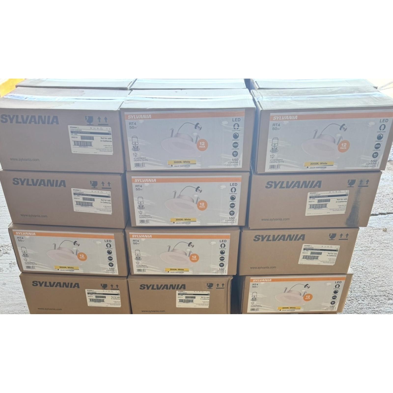 Springtown Location- Sylvania RT4 50W 4” Retrofit Downlights- 12 Per Box -36 Boxes Total
