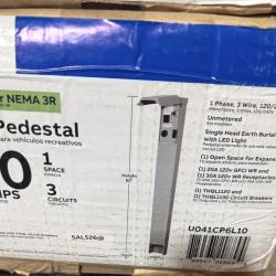 Springtown Location- Pallet of 8- RV 70 Amp pedestal 120/240V w/ 30/20 Amp GCFI