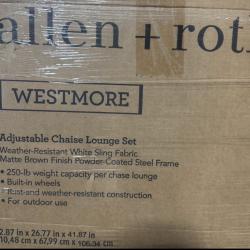 Springtown- Sling Fabric Lounge Chairs- 8 Total Chairs- 2 Per Box