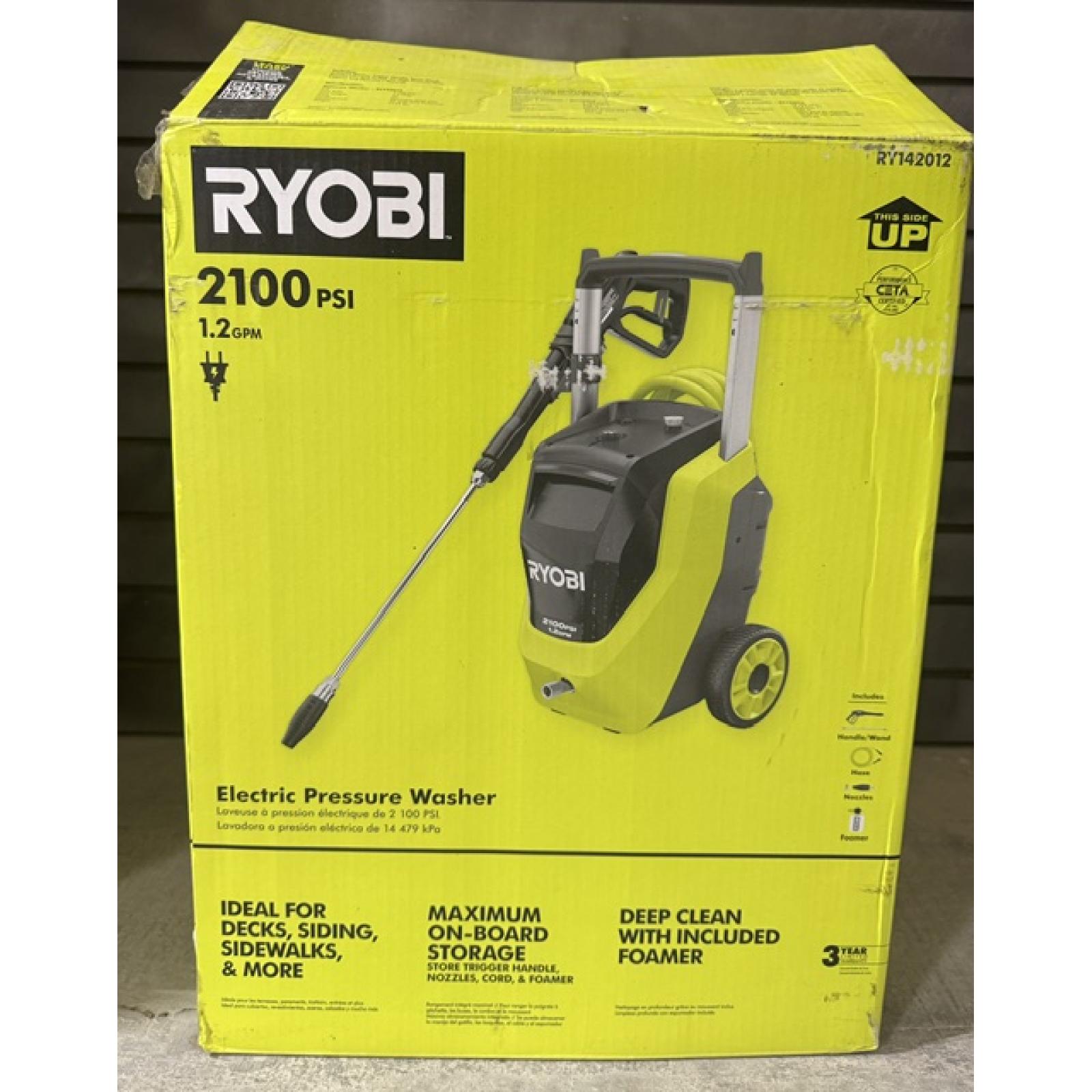 Springtown Location- Ryobi 2100 PSI Electric Pressure Washer