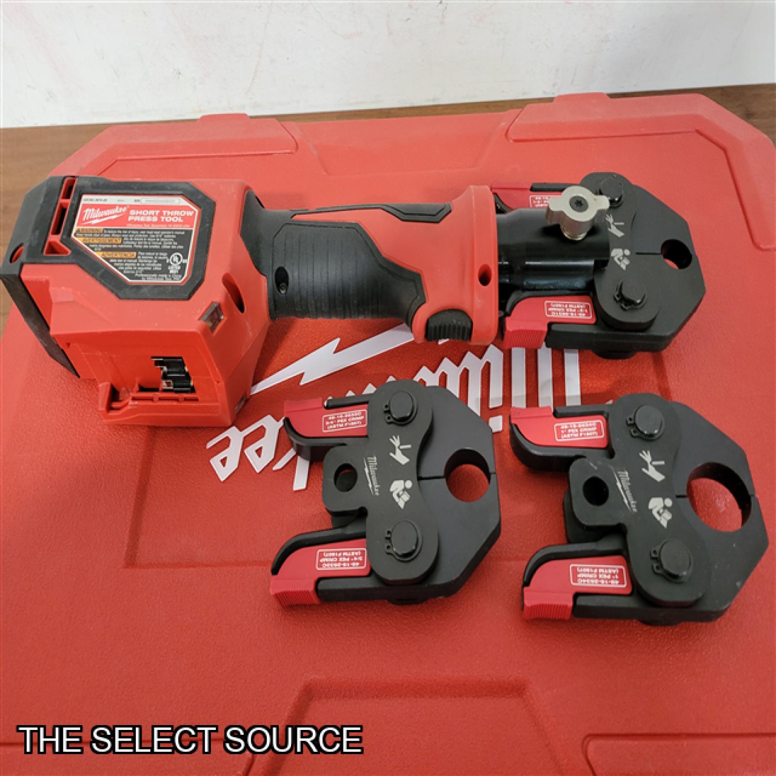 California AS-IS Milwaukee M18 Short Throw Press Tool Kit  Includes (2) Batteries  Charger & Hard Case