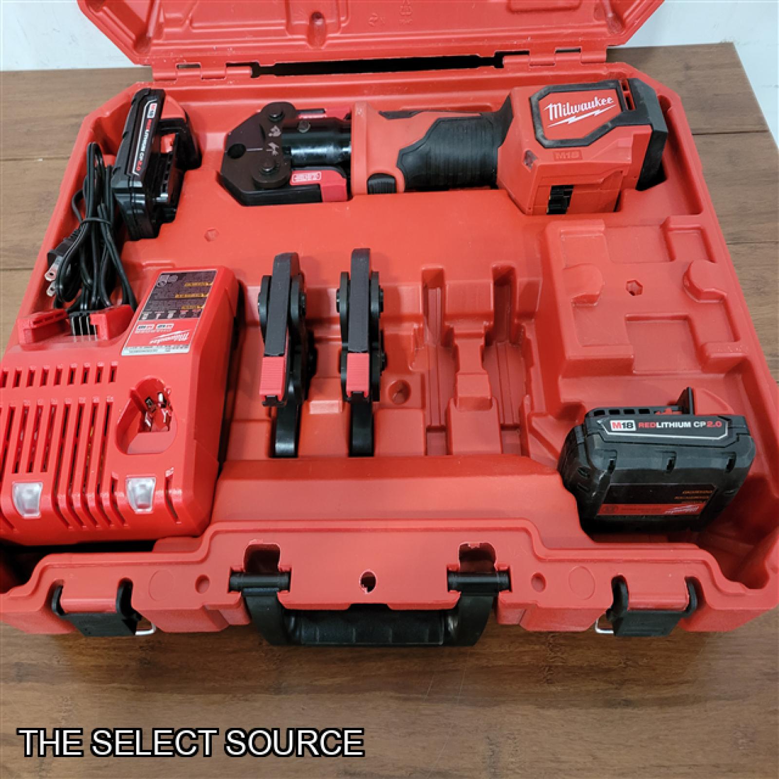 California AS-IS Milwaukee M18 Short Throw Press Tool Kit  Includes (2) Batteries  Charger & Hard Case