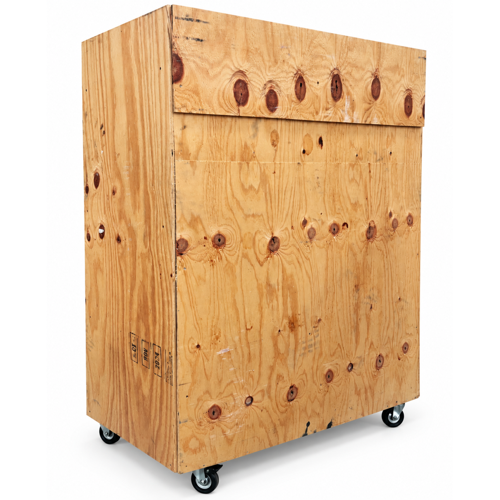 HEAVY-DUTY MOBILE PLYWOOD STORAGE CRATE / WORKSHOP CART – REUSABLE LUMBER & CASTERS – BUY NOW $200