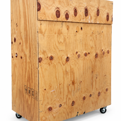 HEAVY-DUTY MOBILE PLYWOOD STORAGE CRATE / WORKSHOP CART – REUSABLE LUMBER & CASTERS – BUY NOW $200