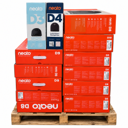 LOT OF 28 – CERTIFIED REFURBISHED Neato Robot Vacuums – Mixed D3, D4, D8, D9 & D10 Models – Total LOT MSRP $17,272