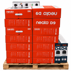 LOT OF 28 – CERTIFIED REFURBISHED Neato Robot Vacuums – Mixed D3, D4, D8, D9 & D10 Models – Total LOT MSRP $17,272