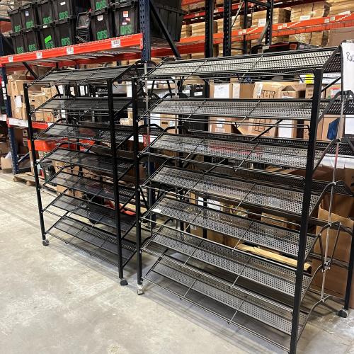 Black Metal Shoe Racks — Lot of 2 — Great Condition