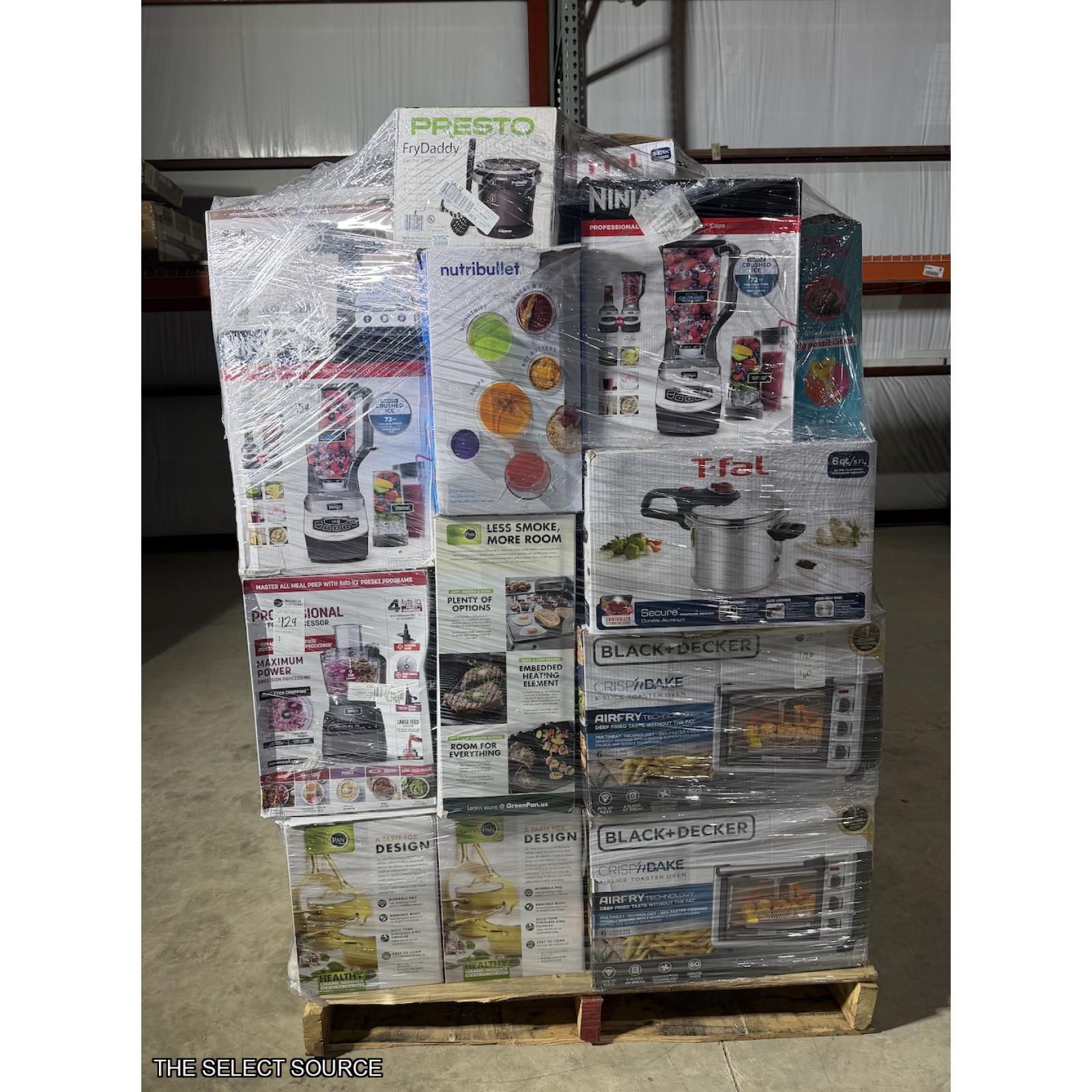 SAN ANTONIO LOCATION - AS-IS/ Like New MIXED SMALL KITCHEN APPLIANCE & COOKWARE PALLET