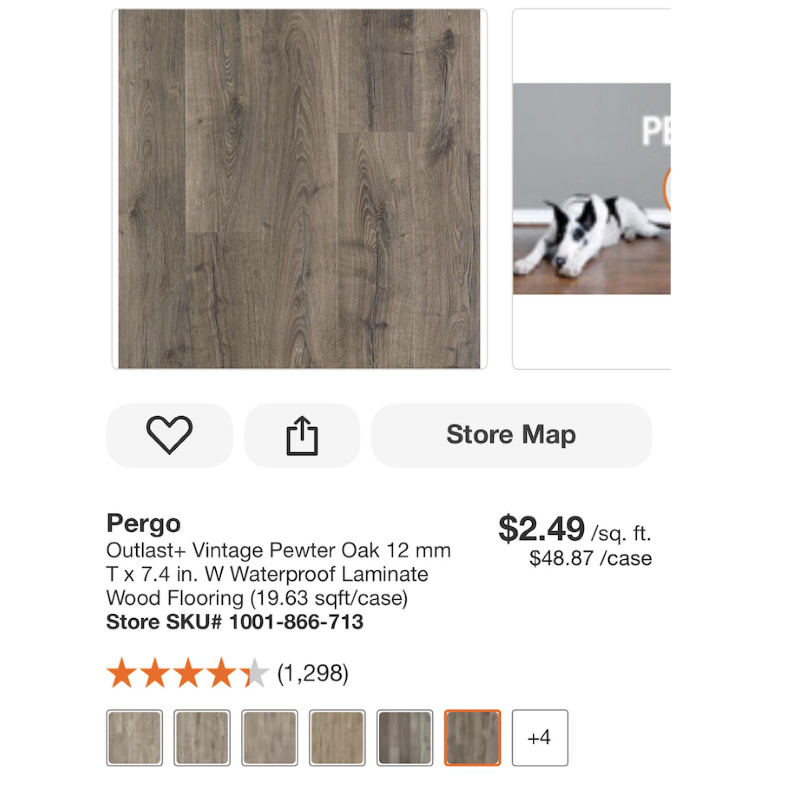 SAN ANTONIO LOCATION - PERGO WATERPROOF LAMINATE WOOD FLOORING