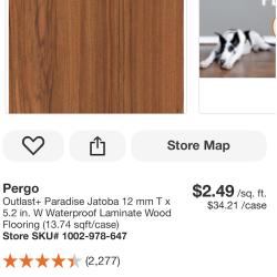 SAN ANTONIO LOCATION - PERGO WATERPROOF LAMINATE WOOD FLOORING