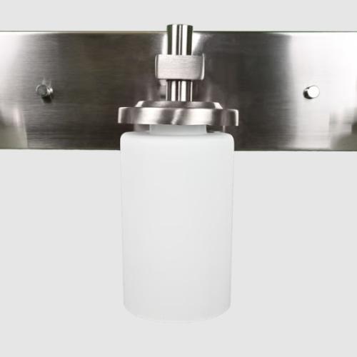 LOT OF 10 – New 3-Light Bathroom Vanity Fixtures – Satin Nickel Finish – Bulk Wholesale