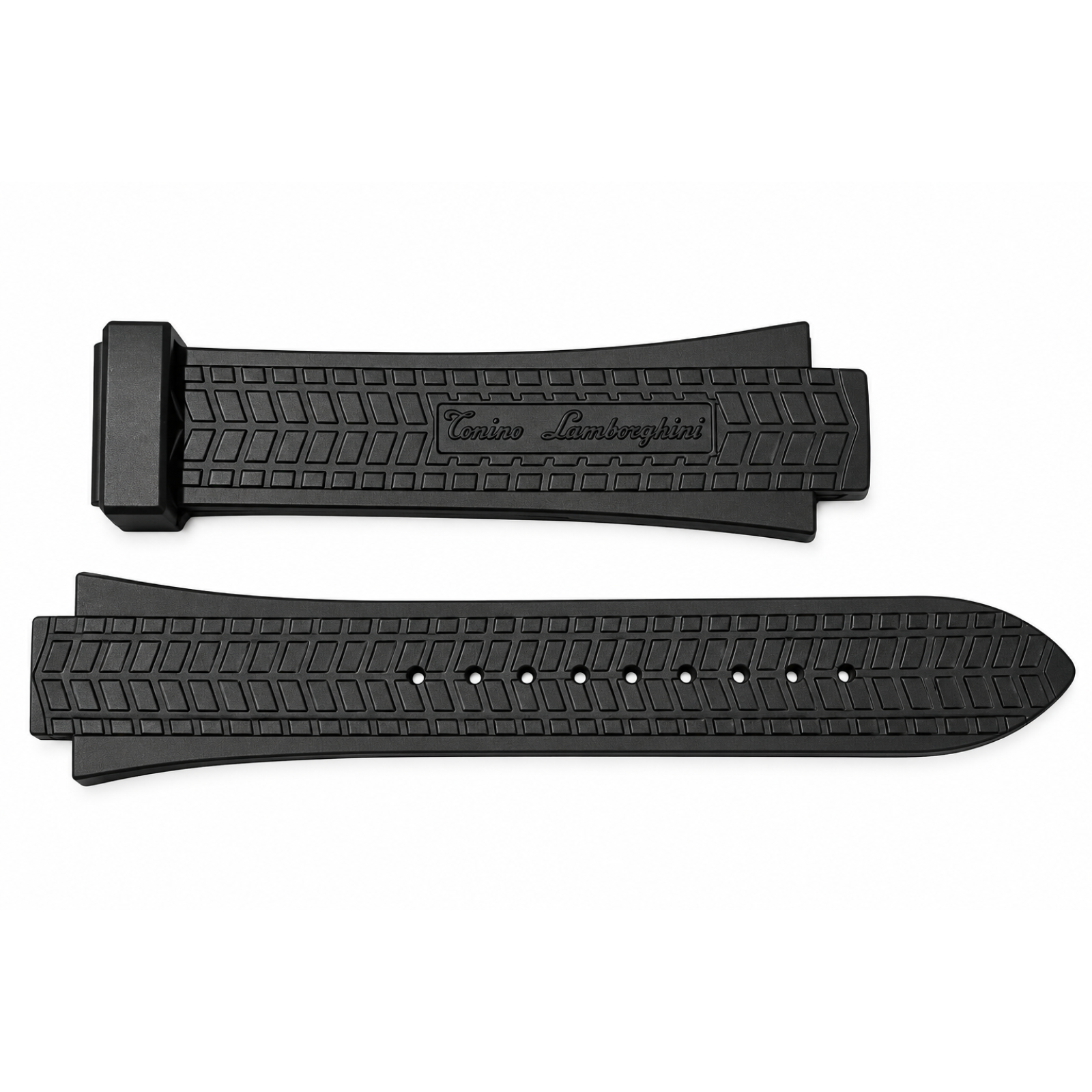 LOT OF 30 - NEW Tonino Lamborghini Black Rubber Watch Straps / Replacement Bands