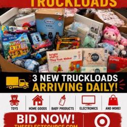 Bullseye Truckload /MIXED MERCHANDISE  24 pallets  (TOYS, HOME GOODS, BABY PRODUCTS, ELECTRONICS AND MORE )