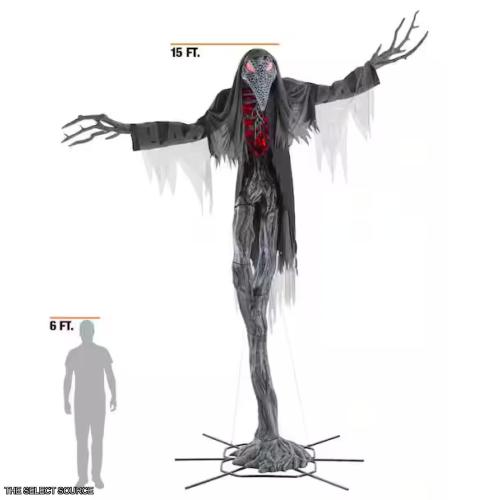 DALLAS LOCATION - Home Accents Holiday 15 ft. Grave & Bones Giant-Sized Animated LED Gally-Crow