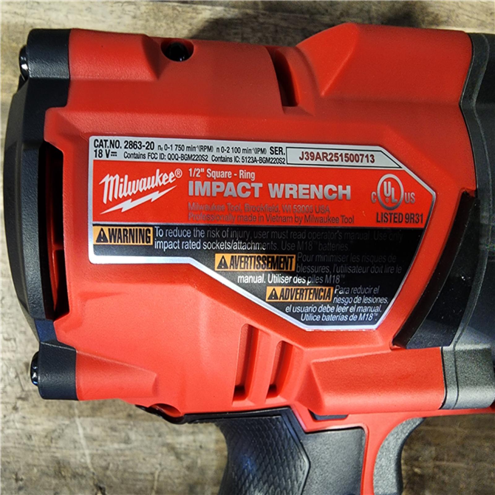 HOUSTON LOCATION - AS-IS (APPEARS LIKE NEW) M18 FUEL ONE-KEY 18V Lithium-Ion Brushless Cordless 1/2 in. Impact Wrench with Friction Ring (Tool-Only)