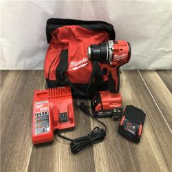 AS-IS Milwaukee 18V Lithium-Ion Brushless Cordless 1/2 in. Compact Drill/Driver Kit