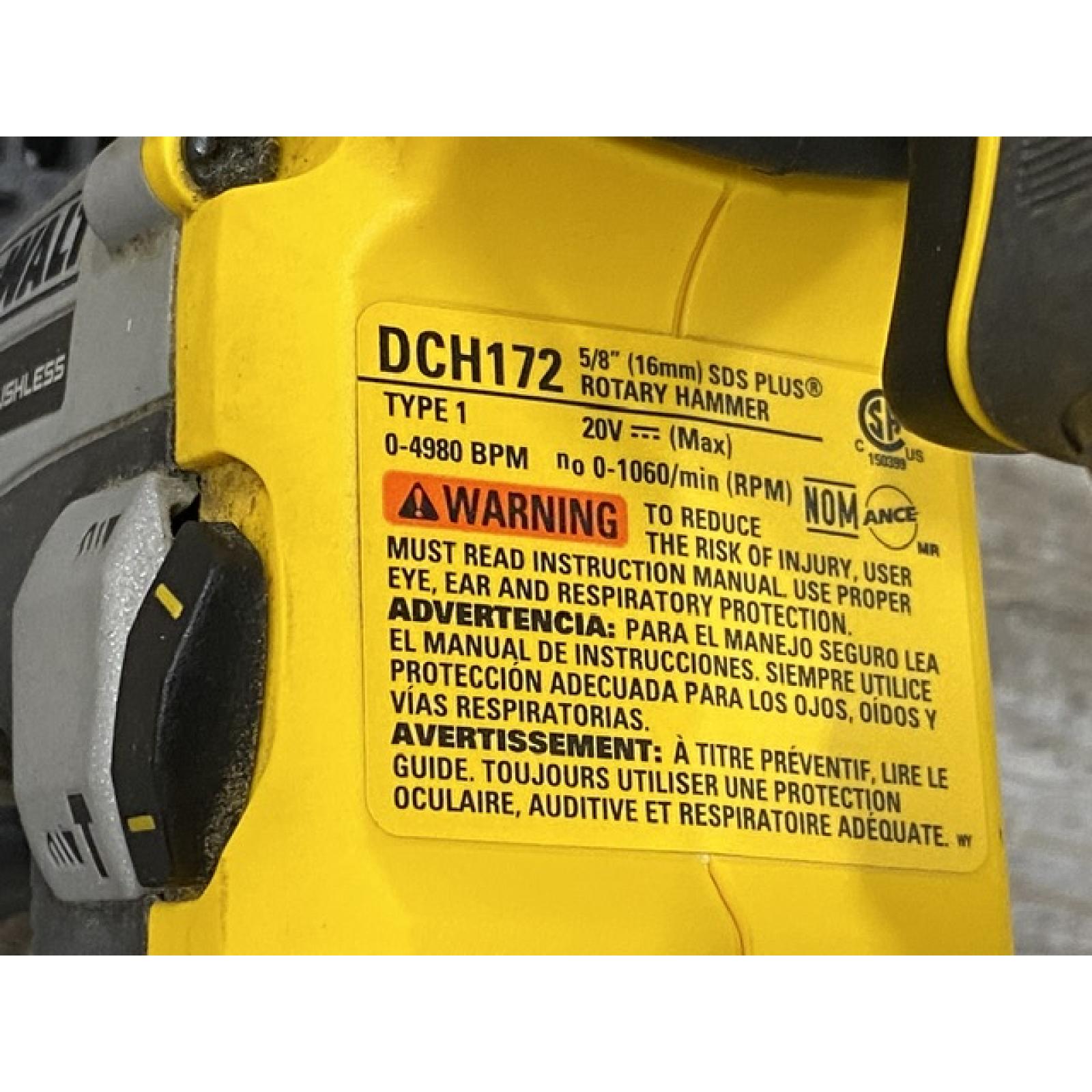 AS-IS DEWALT ATOMIC 20V MAX Cordless Brushless Ultra-Compact 5/8 in. SDS Plus Hammer Drill (Tool Only)