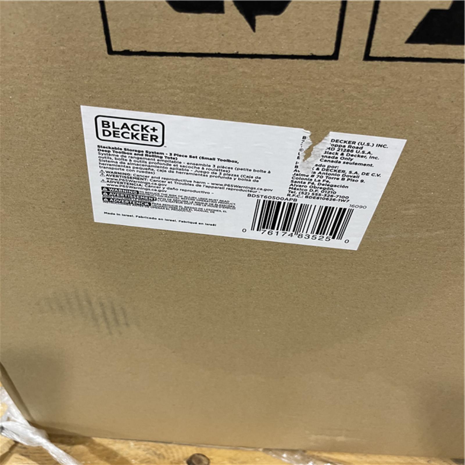 Pittston Location As-Is Black and Decker tool Boxes (one pallet-4 units)