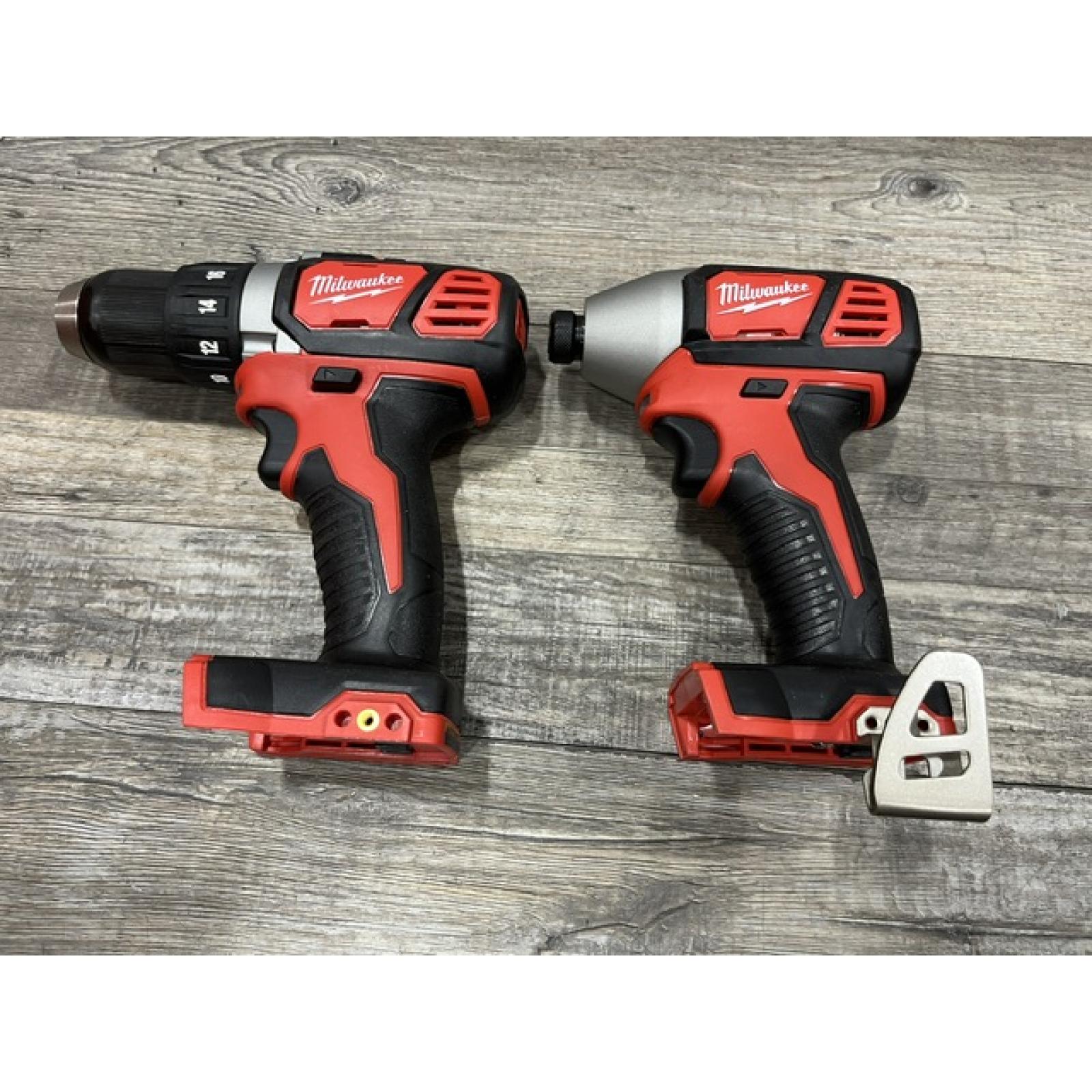 AS-IS Milwaukee 18V Lithium-Ion Cordless Drill Driver/Impact Driver Combo Kit