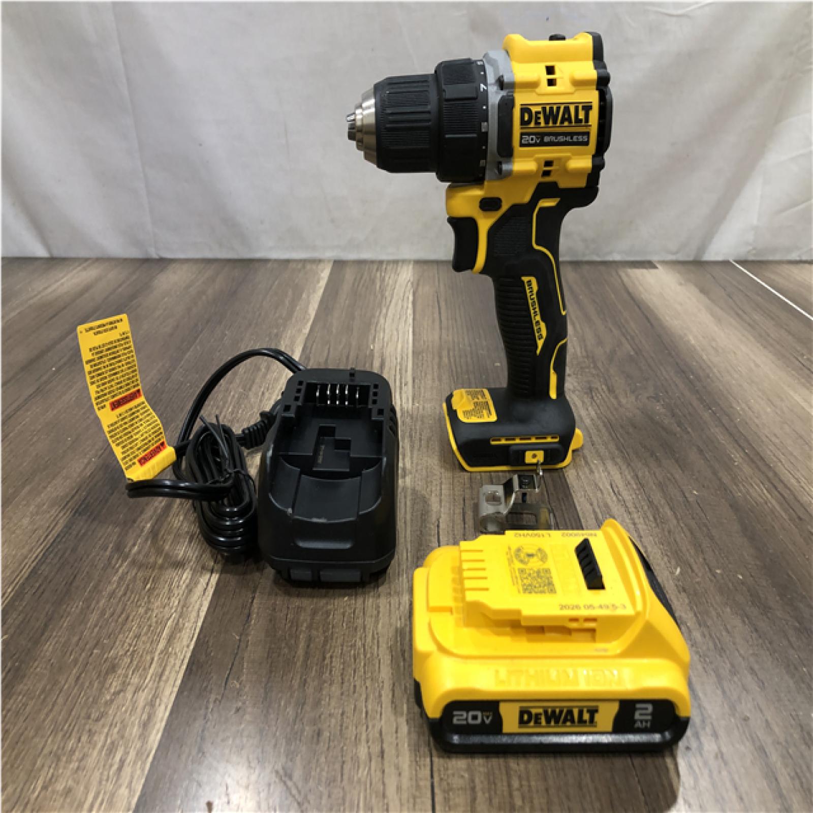 AS-IS DEWALT Atomic 20V Lithium-Ion Cordless Compact 1/2 in. Drill/Driver Kit
