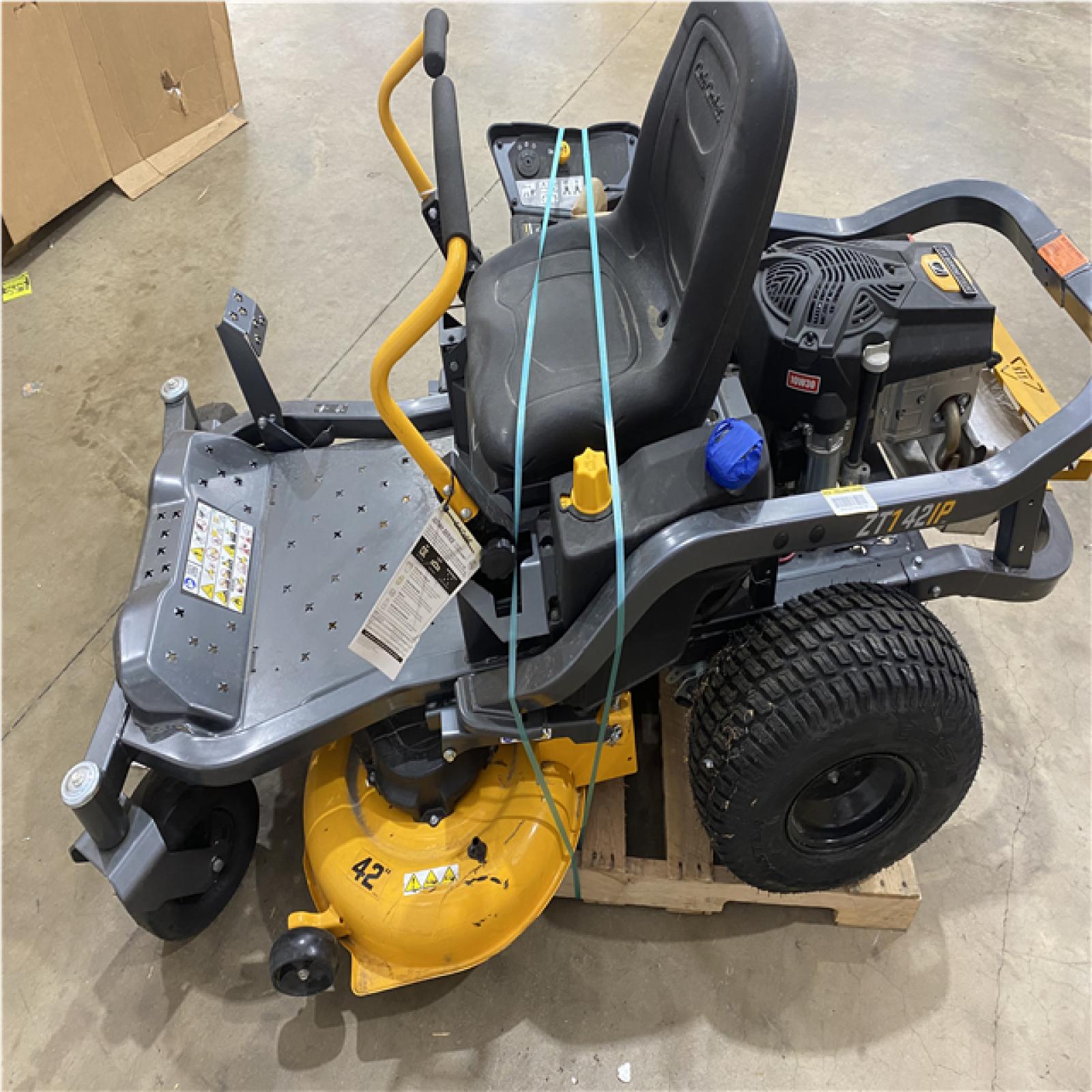 Houston Location - AS-IS Outdoor Power Equipment CUB CADET ZT1 42IP SIT DOWN MOWER