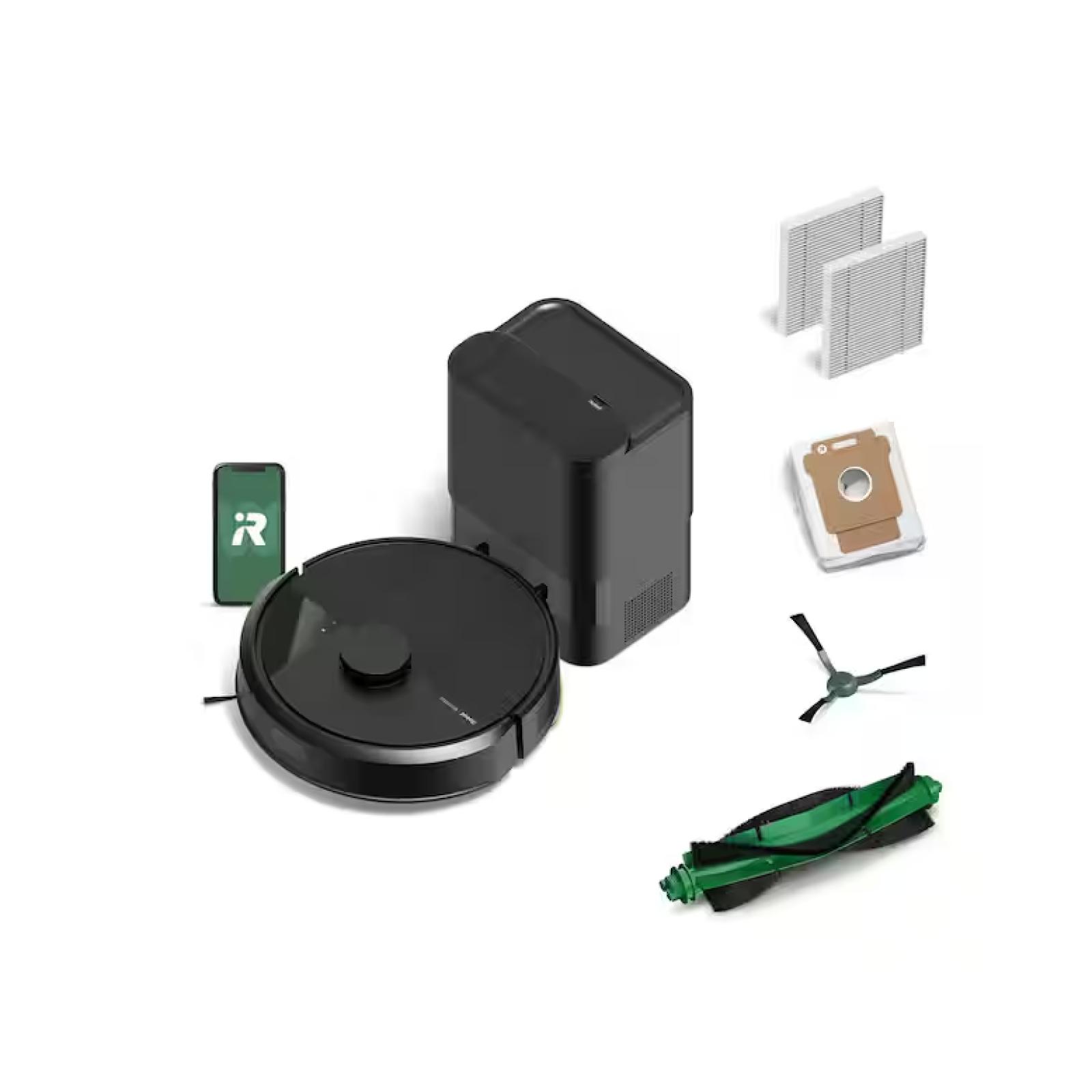 NEW! - iRobot Roomba 105 Vac 13.2 in. Robotic Vacuum with Smart Navigation Path + AutoEmpty Dock in Black
