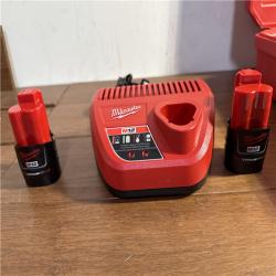 California AS-IS Milwaukee M12 Force Logic Press Tool  Includes (2) Batteries  Charger and Hard Case