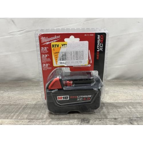 NEW - Milwaukee 18-Volt 4.0 Ah Lithium-Ion XC Extended Capacity Battery Pack
