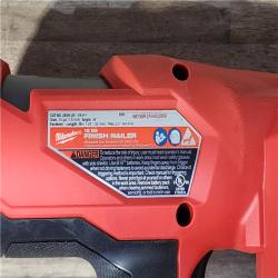 HOUSTON LOCATION - AS-IS (APPEARS LIKE NEW) Milwaukee 2839-20 M18 FUEL 15 Ga. 18 Volt Brushless Angled Finish Nailer (TOOL ONLY)
