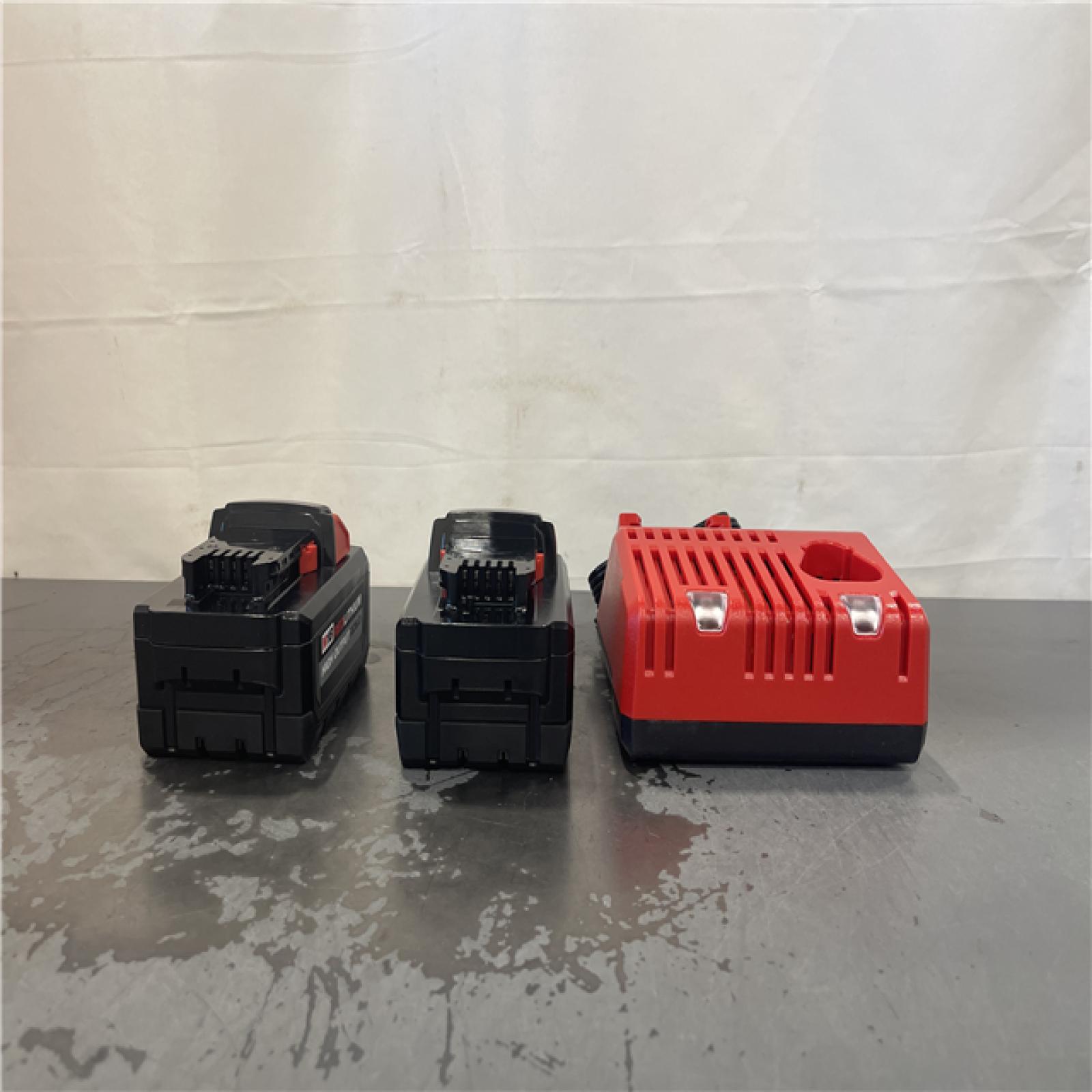 AS-IS- Milwaukee 18-Volt Lithium-Ion High Output Battery Starter Kit with Two 6.0 Ah Battery and Charger