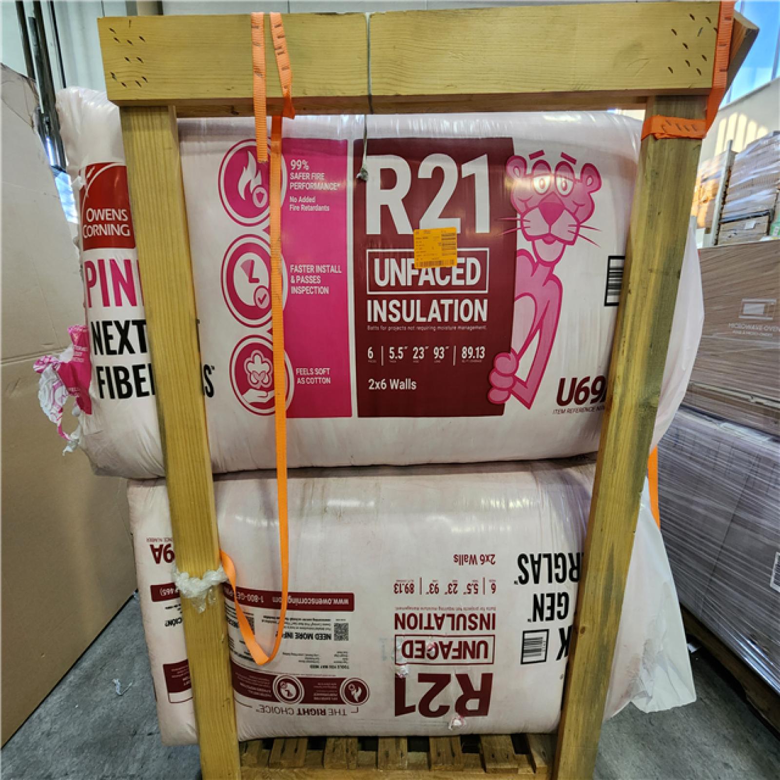 Phoenix AS-IS Owens Corning R-21 Kraft Faced Fiberglass Insulation Batt 23 in. x 93 in. (8-Bags)