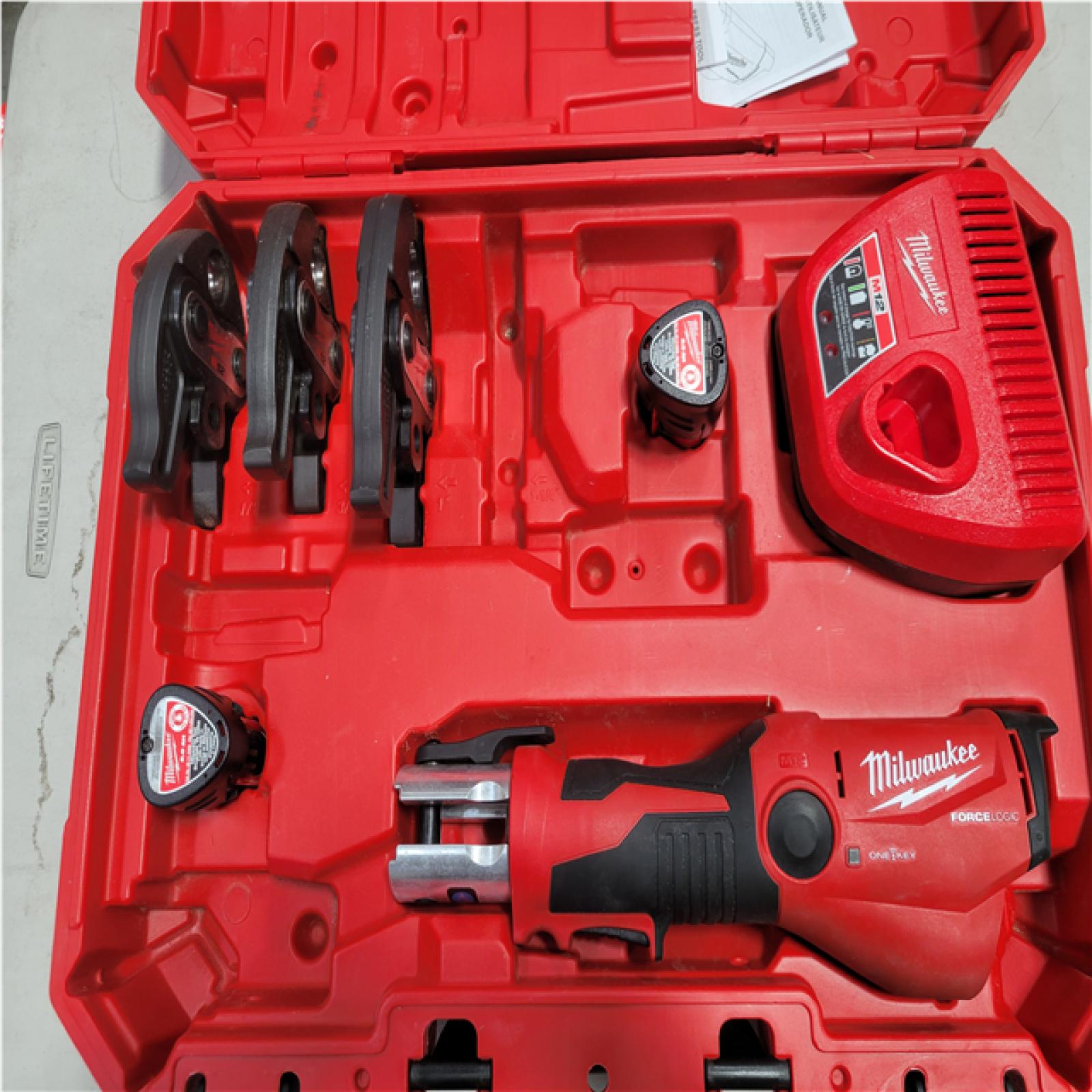 CALIFORNIA AS-IS MILWAUKEE M12 FORCE LOGIC PRESS TOOL