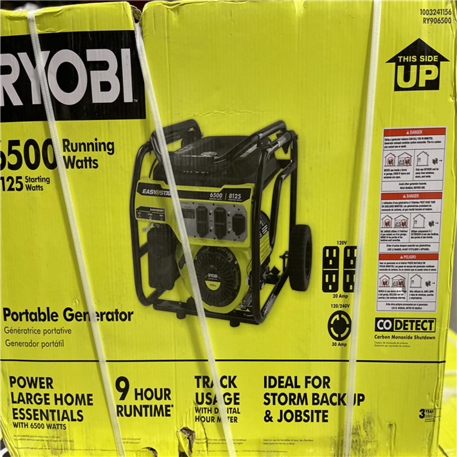 DALLAS LOCATION - NEW! RYOBI 8125-Watt Gasoline Powered Portable Generator
