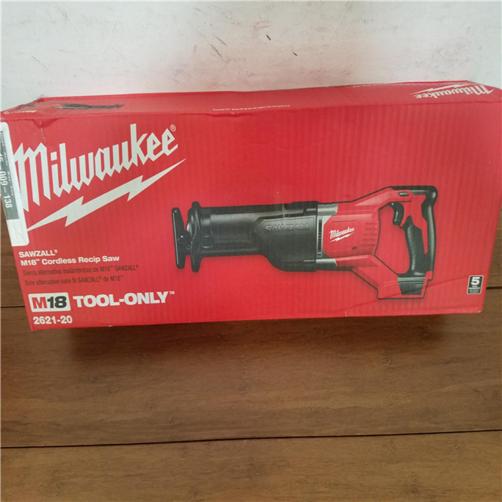 California NEW Milwaukee Sawzall M18 Cordless Recip Saw (Tool Only)