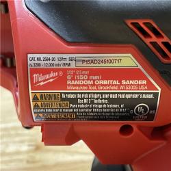 Milwaukee M12 FUEL 12-Volt Li-Ion Brushless Cordless 6 in. Random Orbital Sander Kit (3/32 in) w M12 XC 5.0Ah & CP 2.5Ah Batteries