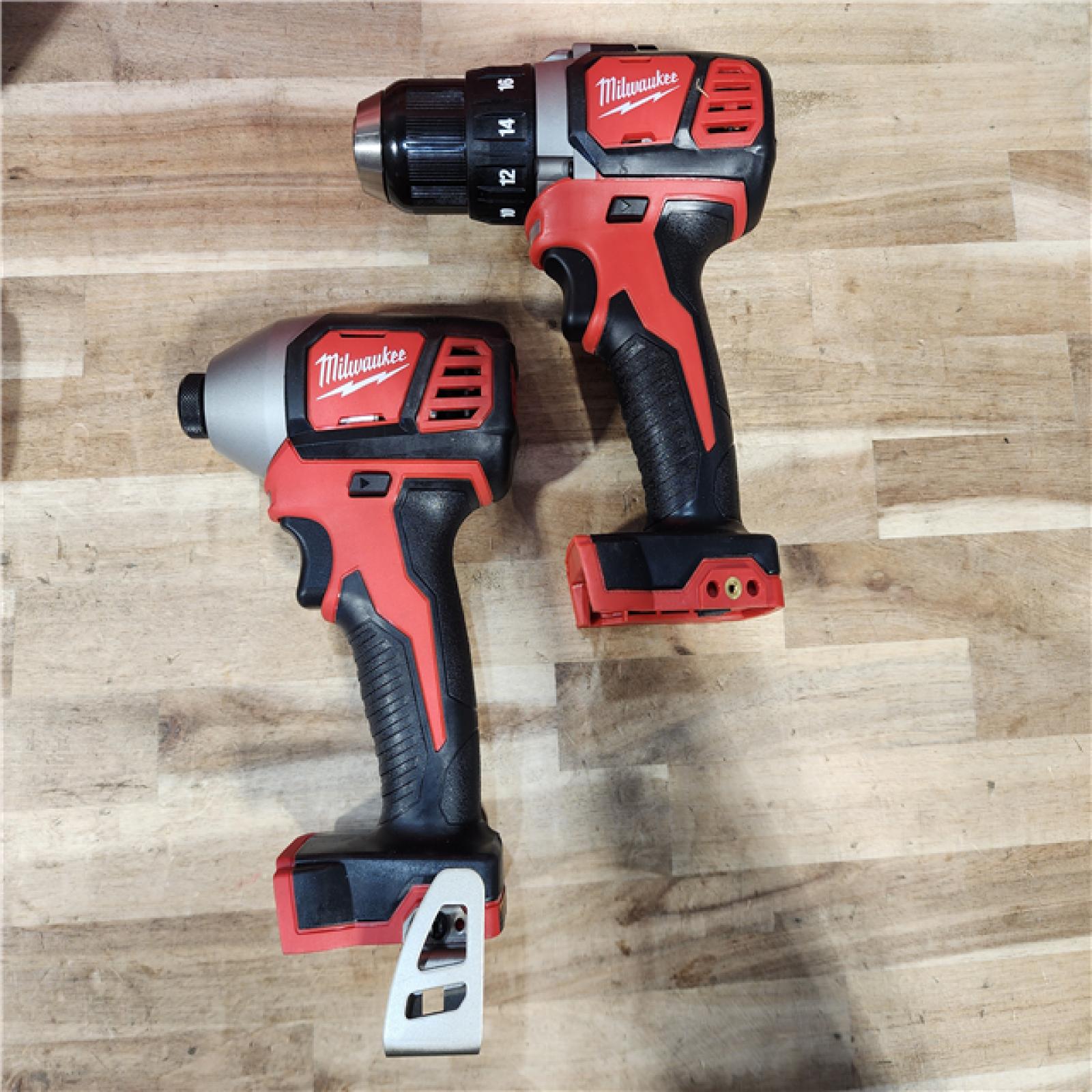 HOUSTON LOCATION - AS-IS Milwaukee  18V Lithium-Ion Cordless Drill Driver/Impact Driver Combo Kit