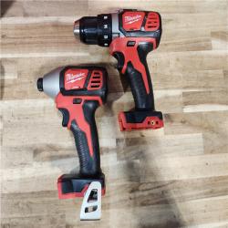 HOUSTON LOCATION - AS-IS Milwaukee  18V Lithium-Ion Cordless Drill Driver/Impact Driver Combo Kit