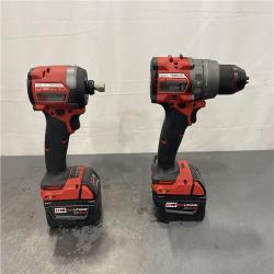 AS-IS- MILWAUKEE FUEL 18V Lithium-Ion Brushless Cordless Hammer Drill and Impact Driver Combo Kit