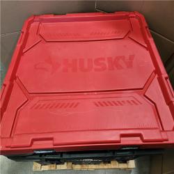 Phoenix Location AS-IS 2 Husky 170 Gal. Pro Grip Storage Tote in Black with Red Lid