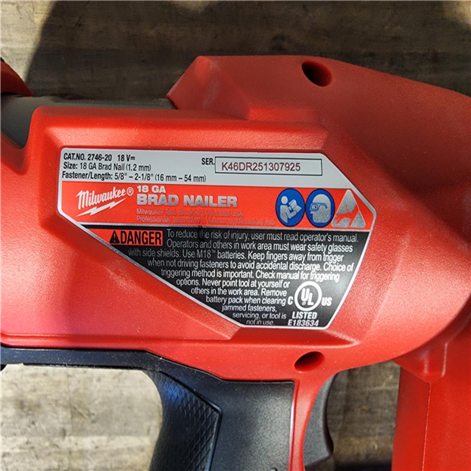 HOUSTON LOCATION - AS-IS Milwaukee M18 FUEL 18 Gauge Brad Nailer (TOOL ONLY)