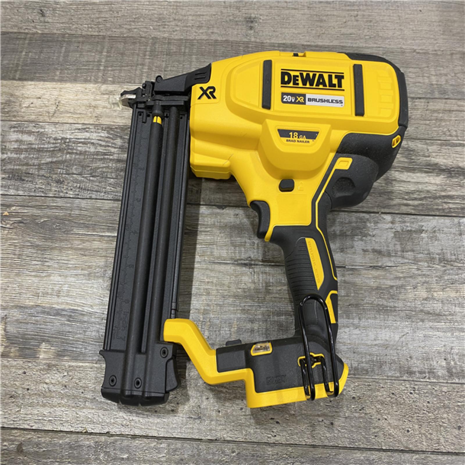 AS-IS DEWALT 20V MAX XR Lithium-Ion Electric Cordless 18-Gauge Brad Nailer (Tool Only)