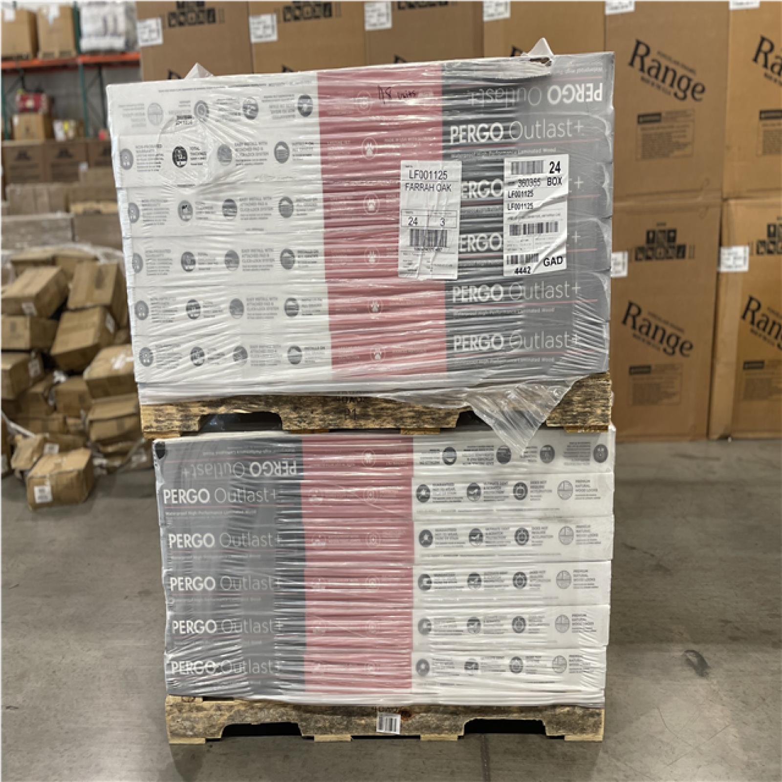DALLAS LOCATION -Pergo Outlast+ Farrah Oak 12 mm T x 7.4 in. W Waterproof Laminate Wood Flooring (19.63 sq.ft./case) PALLET-(48 UNITS)