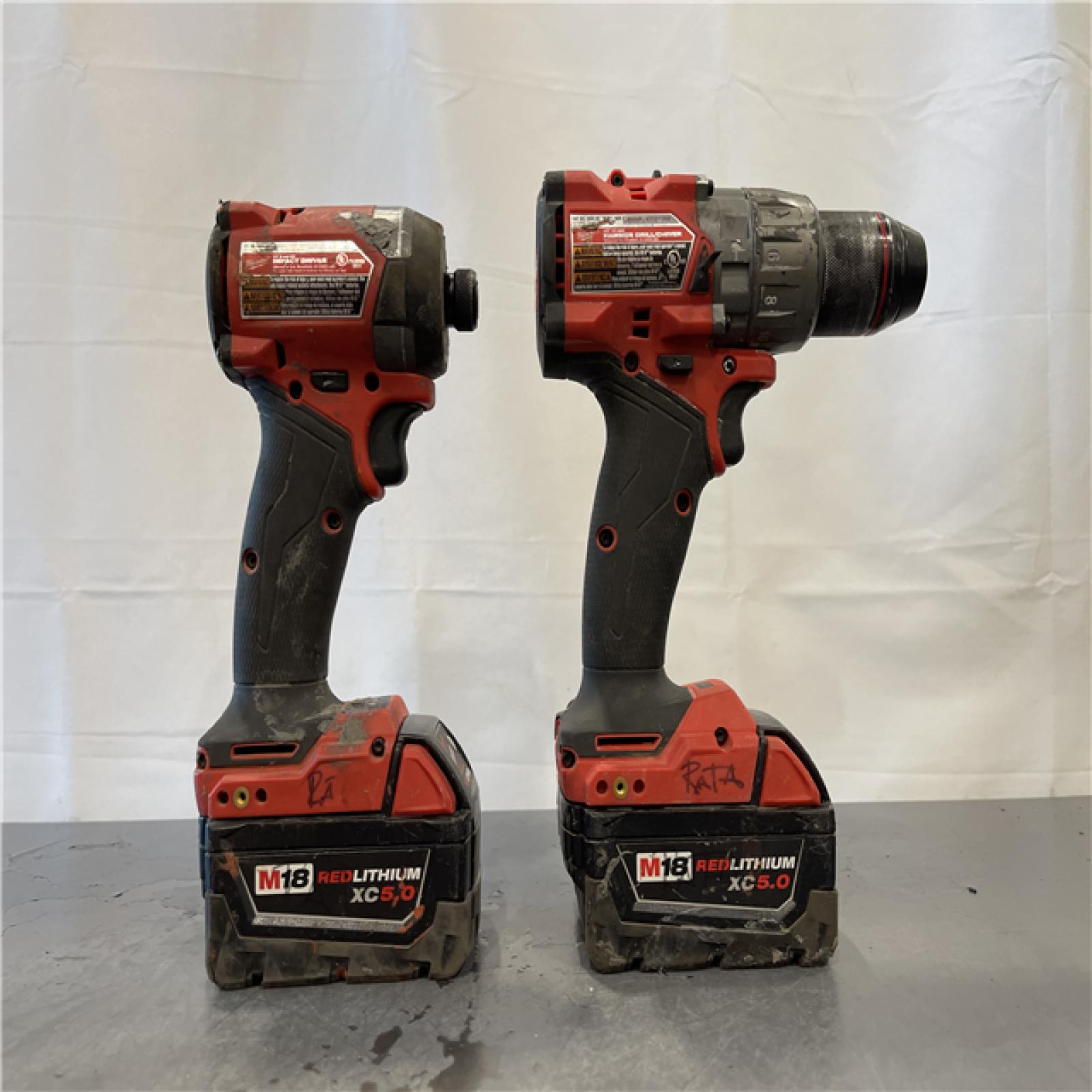 AS-IS - MILWAUKEE FUEL 18V Lithium-Ion Brushless Cordless Hammer Drill and Impact Driver Combo Kit