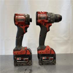 AS-IS - MILWAUKEE FUEL 18V Lithium-Ion Brushless Cordless Hammer Drill and Impact Driver Combo Kit