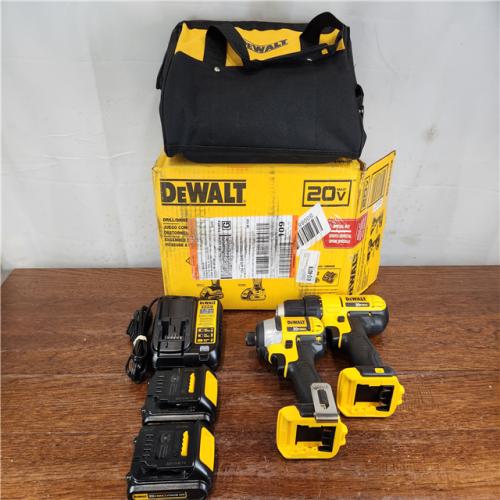 AS-IS DEWALT 20V MAX Lithium-Ion Brushed Cordless Drill/Impact (2-Tool) Combo Kit
