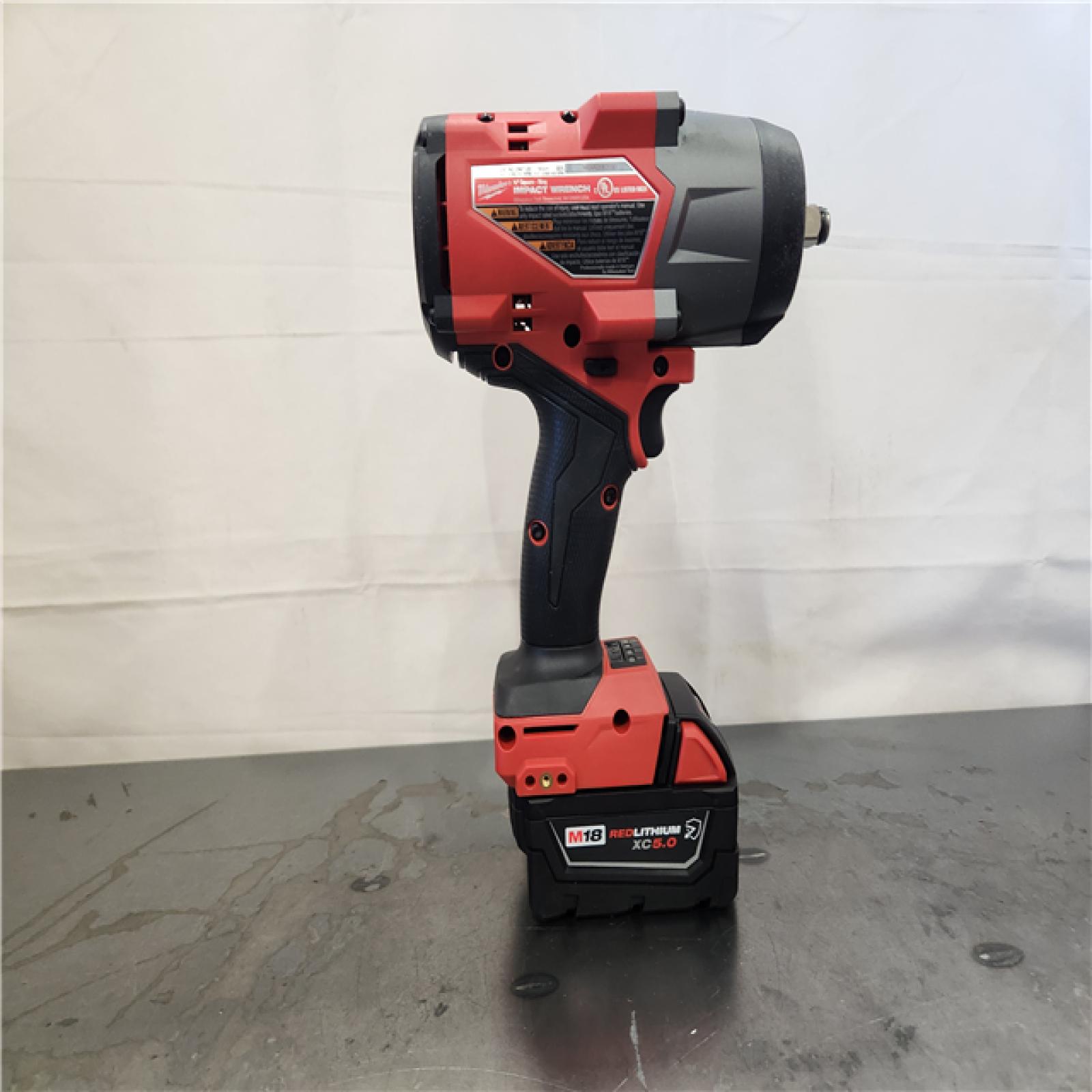 AS-IS- Milwaukee M18 FUEL 18V Lithium-Ion Brushless Cordless 1/2 in. Impact Wrench w/Friction Ring Kit